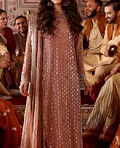Emaan Adeel Sepia Skin Chiffon Suit- Pakistani Designer Chiffon Suit