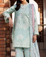 Emaan Adeel Summer Green/Off White Lawn Suit- Pakistani Designer Lawn Suits