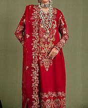 Emaan Adeel Red Silk Suit- Pakistani Chiffon Dress