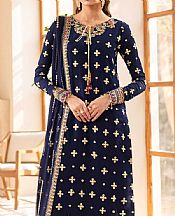 Dark Blue Chiffon Suit