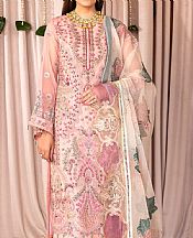 Emaan Adeel Melon Organza Suit- Pakistani Designer Chiffon Suit