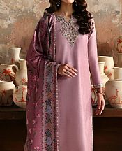 Emaan Adeel Mauve Raw Silk Suit- Pakistani Chiffon Dress