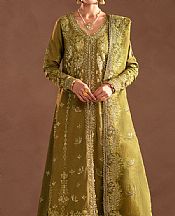 Army Green Raw Silk Suit