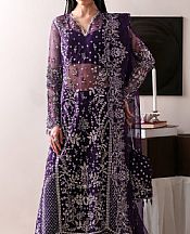 Navy Blue Organza Suit