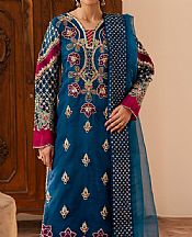 Denim Blue Organza Suit