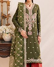 Olive Green Chiffon Suit