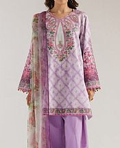 Ethnc Lilac Lawn Suit- Pakistani Designer Lawn Suits