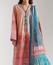 Ethnc Sea Pink Lawn Suit- Pakistani Lawn Dress