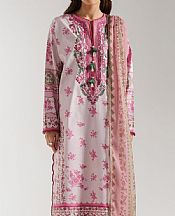 Ethnc Off White/Pink Lawn Suit- Pakistani Lawn Dress