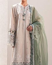 Ethnic Ivory/Green Lawn Suit- Pakistani Designer Lawn Suits