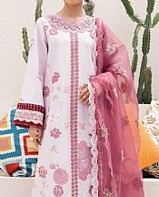 Ethnic White/Pink Lawn Suit- Pakistani Designer Lawn Suits