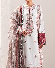 Ethnic White Lawn Suit- Pakistani Designer Lawn Suits