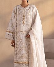 Ethnc Off-white Lawn Suit- Pakistani Designer Lawn Suits