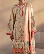 Ethnc Ivory Lawn Suit- Pakistani Designer Lawn Suits