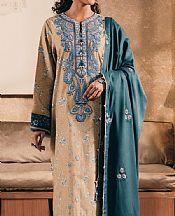 Ethnc Tan Khaddar Suit- Pakistani Winter Dress