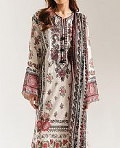 Ethnc Off White Lawn Suit- Pakistani Lawn Dress