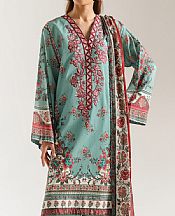 Ethnc Summer Green Lawn Suit- Pakistani Designer Lawn Suits
