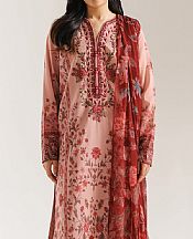 Ethnc Cavern Pink Lawn Suit- Pakistani Designer Lawn Suits