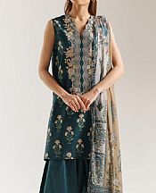 Ethnc Beetle Green Lawn Suit- Pakistani Lawn Dress