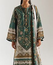 Ethnc Viridian Green Lawn Suit- Pakistani Lawn Dress