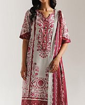 Ethnc Light Grey Lawn Suit- Pakistani Lawn Dress