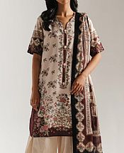 Ethnc Ivory Lawn Suit- Pakistani Designer Lawn Suits