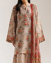 Ethnc Beige Lawn Suit- Pakistani Designer Lawn Suits