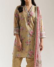 Ethnc Sand Gold Lawn Suit- Pakistani Lawn Dress