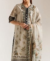 Ethnc Off White Lawn Suit- Pakistani Designer Lawn Suits