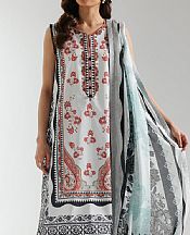 Ethnc Off White/Black Lawn Suit- Pakistani Lawn Dress