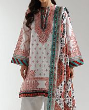 Ethnc Off White Lawn Suit- Pakistani Lawn Dress