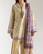 Ethnc Cream Lawn Suit- Pakistani Designer Lawn Suits