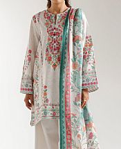 Ethnc Off White Lawn Suit- Pakistani Lawn Dress