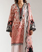 Ethnc Off White/Pale Rose Lawn Suit- Pakistani Designer Lawn Suits