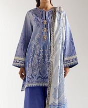 Ethnc Ice Blue Lawn Suit- Pakistani Lawn Dress