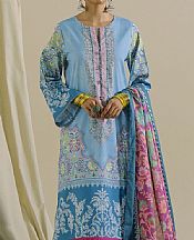 Baby Blue Lawn Suit- Pakistani Designer Lawn Dress