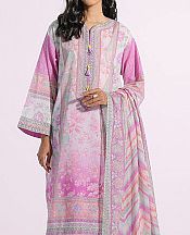 White/Fuchsia Pink Lawn Suit- Pakistani Lawn Dress