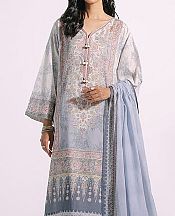 White/Baby Blue Lawn Suit- Pakistani Lawn Dress