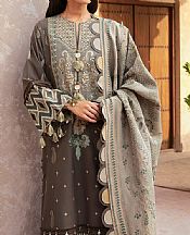 Ethnic Grey Khaddar Suit- Pakistani Winter Dress