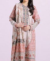 Ethnic Ivory/Peach Lawn Suit- Pakistani Designer Lawn Suits