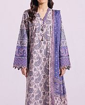 Ethnic Purple Lawn Suit- Pakistani Lawn Dress