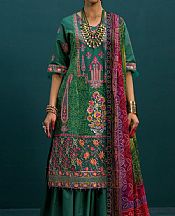 Grass Green Lawn Suit- Pakistani Designer Lawn Dress