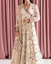 Fabiha Fatima Off-white Chiffon Suit- Pakistani Chiffon Dress