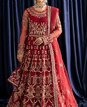 Fabiha Fatima Scarlet Net Suit- Pakistani Chiffon Dress
