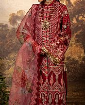 Faiza Faisal Maroon Silk Suit