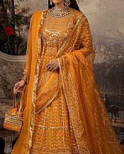 Safety Orange Organza Suit- Pakistani Designer Chiffon Suit