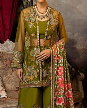 Faiza Faisal Olive Green Net Suit