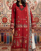 Scarlet Khaddar Suit