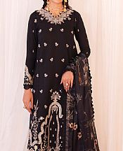 Faiza Faisal Black Lawn Suit- Pakistani Lawn Dress