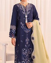 Faiza Faisal Navy Blue Lawn Suit- Pakistani Lawn Dress